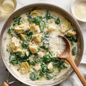 Creamy Spinach Artichoke Pasta (30 Minutes)