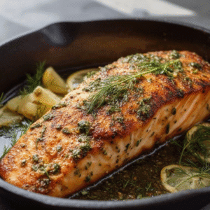 Crispy Pan Seared Salmon Recipe (Easy & Fast)