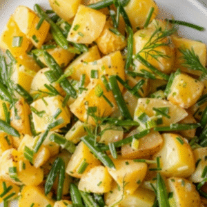 Classic French Potato Green Bean Salad (Warm & Creamy)