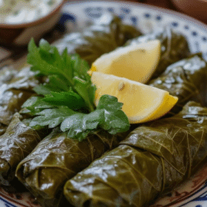 Traditional Greek Dolmades Recipe (Stuffed Grape Leaves)