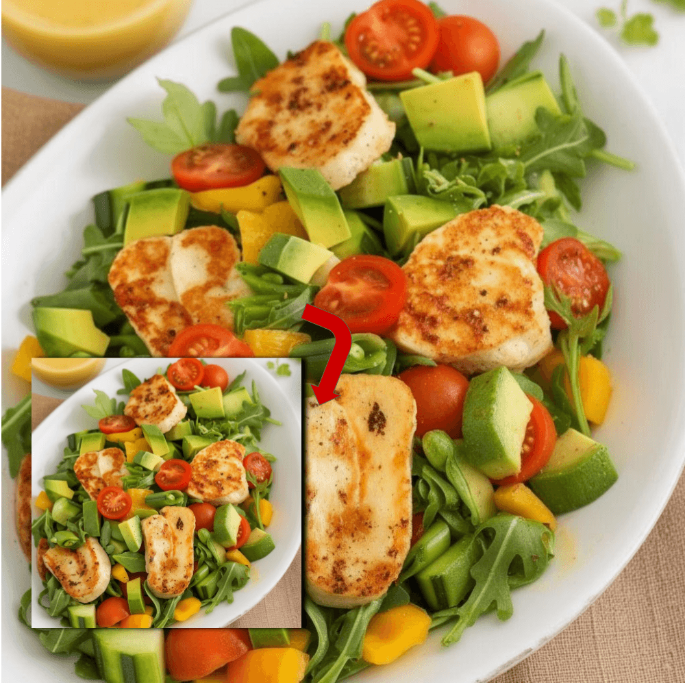 Easy Grilled Halloumi Avocado Salad Recipe