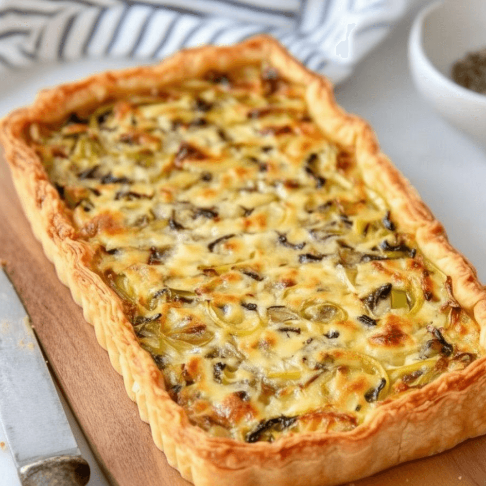 Best Leek Tart with Gruyere and Caramelized Onions