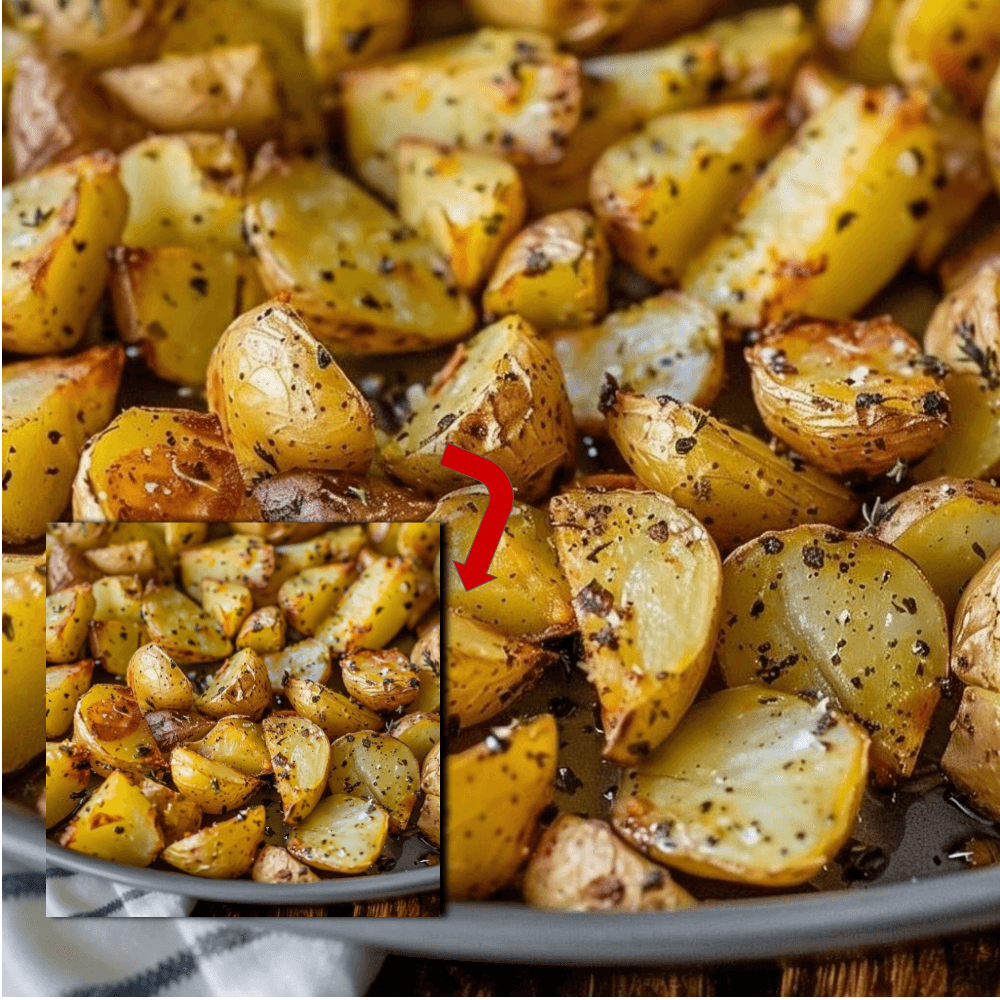Lemon Garlic Roasted Potatoes (Crispy & Easy!)
