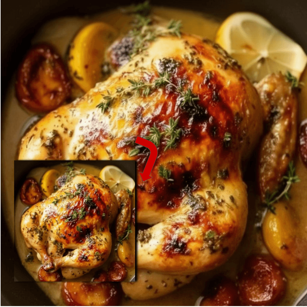 Lemon Herb Roasted Chicken with Plum Sauce (Easy Recipe)