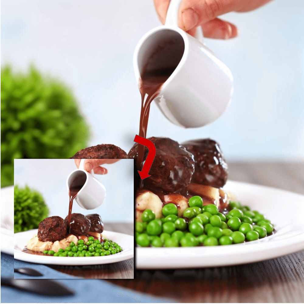 Minted Lamb Meatballs with Red Wine Gravy