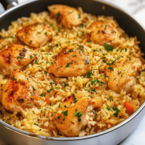 Easy One Pot Chicken and Rice Pilaf Recipe