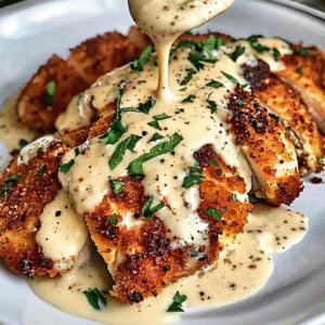 Parmesan Crusted Chicken with Garlic Sauce Recipe