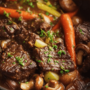 Slow-Braised Beef with Mushrooms Recipe