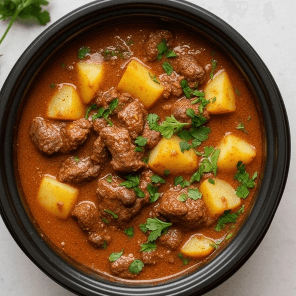 Slow Cooker Beef and Potato Curry Recipe