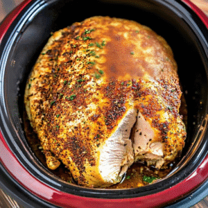 Juicy Slow Cooker Turkey Breast Recipe (Easy Prep)