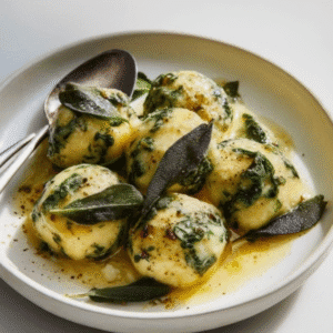 Spinach Ricotta Gnudi with Sage Butter Recipe