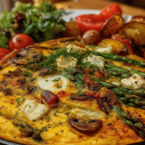 Spring Vegetable Frittata with Beef
