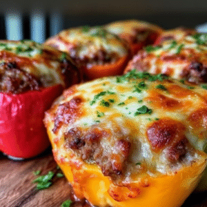 Classic Stuffed Bell Peppers with Ground Beef