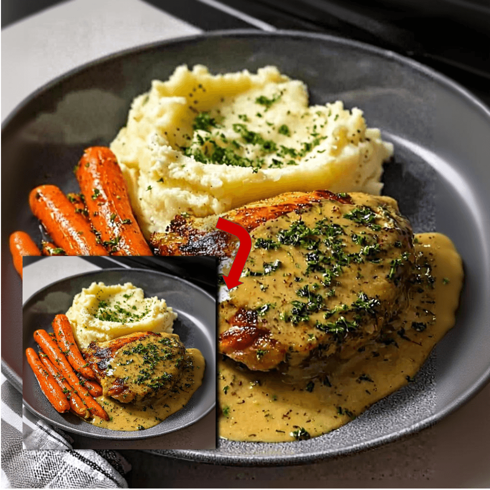 Ultimate Herb Chicken with Gravy & Glazed Carrots Recipe