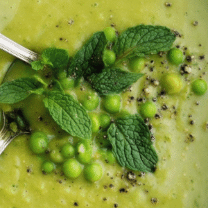 Creamy Vegan Pea Mint Soup (Easy & Dairy-Free)