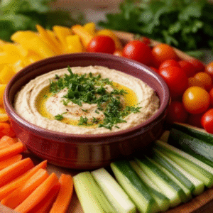 Vegetable Platter with Hummus: Easy & Healthy Appetizer