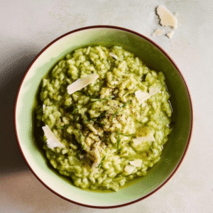 Easy Wild Garlic Risotto Recipe with Spring Peas