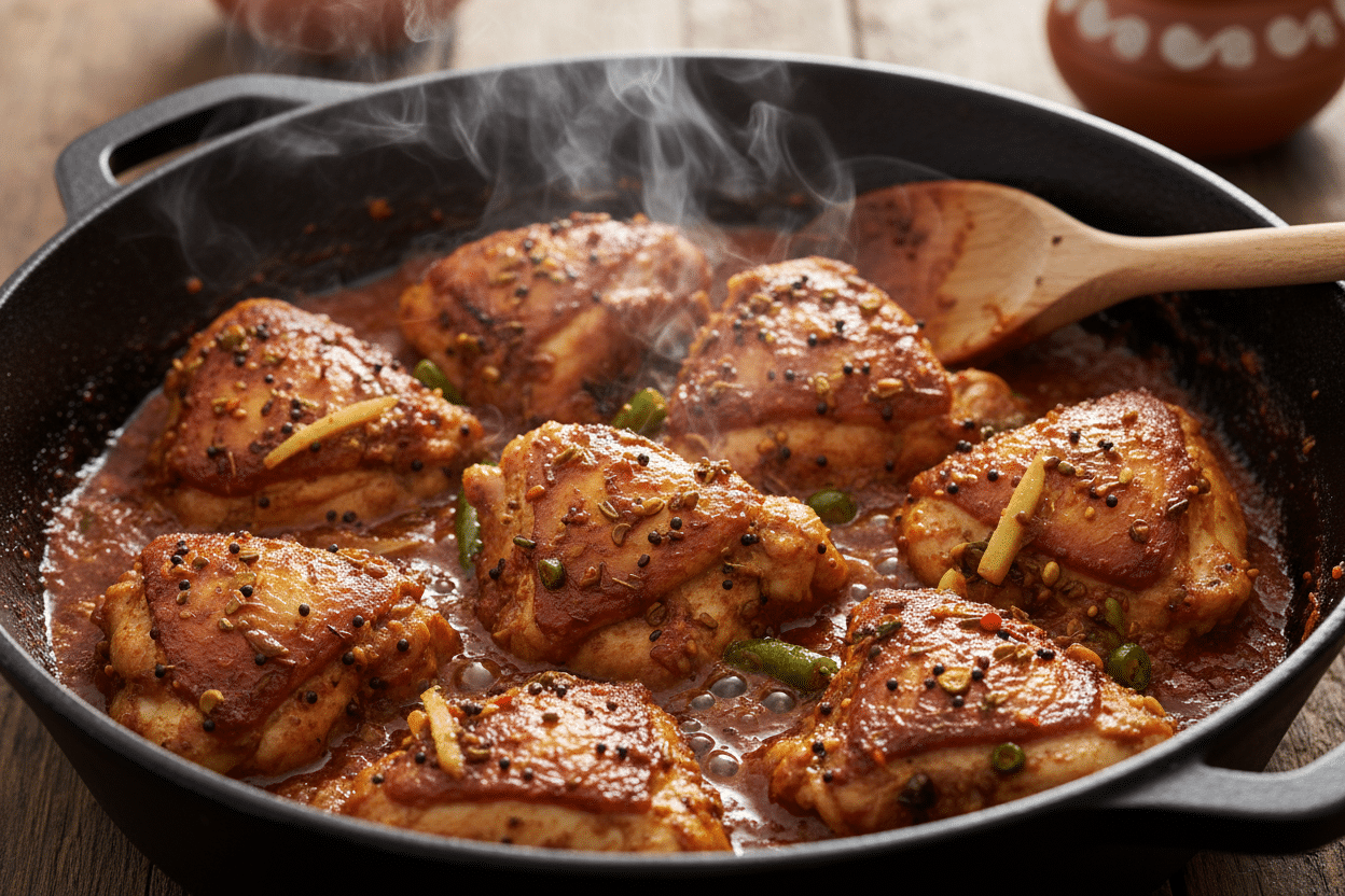 Achari Chicken - Pakistani Chicken Curry With Pickling Spices preparation step 1