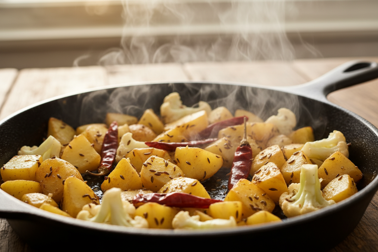 Aloo Gobi – A Spiced Indian Classic preparation step 1
