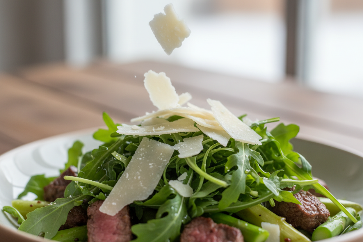 Arugula Salad with Parmesan preparation step 2
