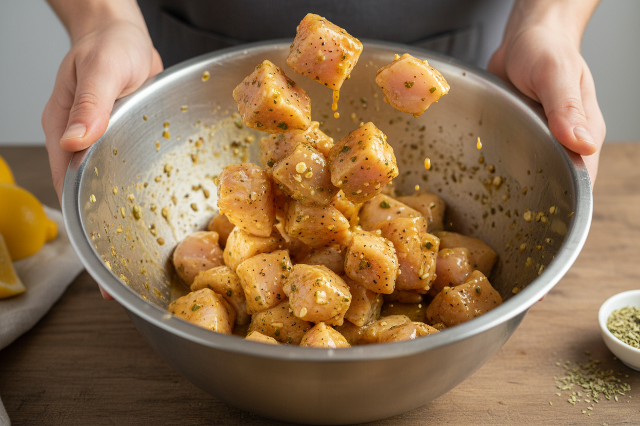 Authentic Greek Chicken Souvlaki Marinade preparation step 1