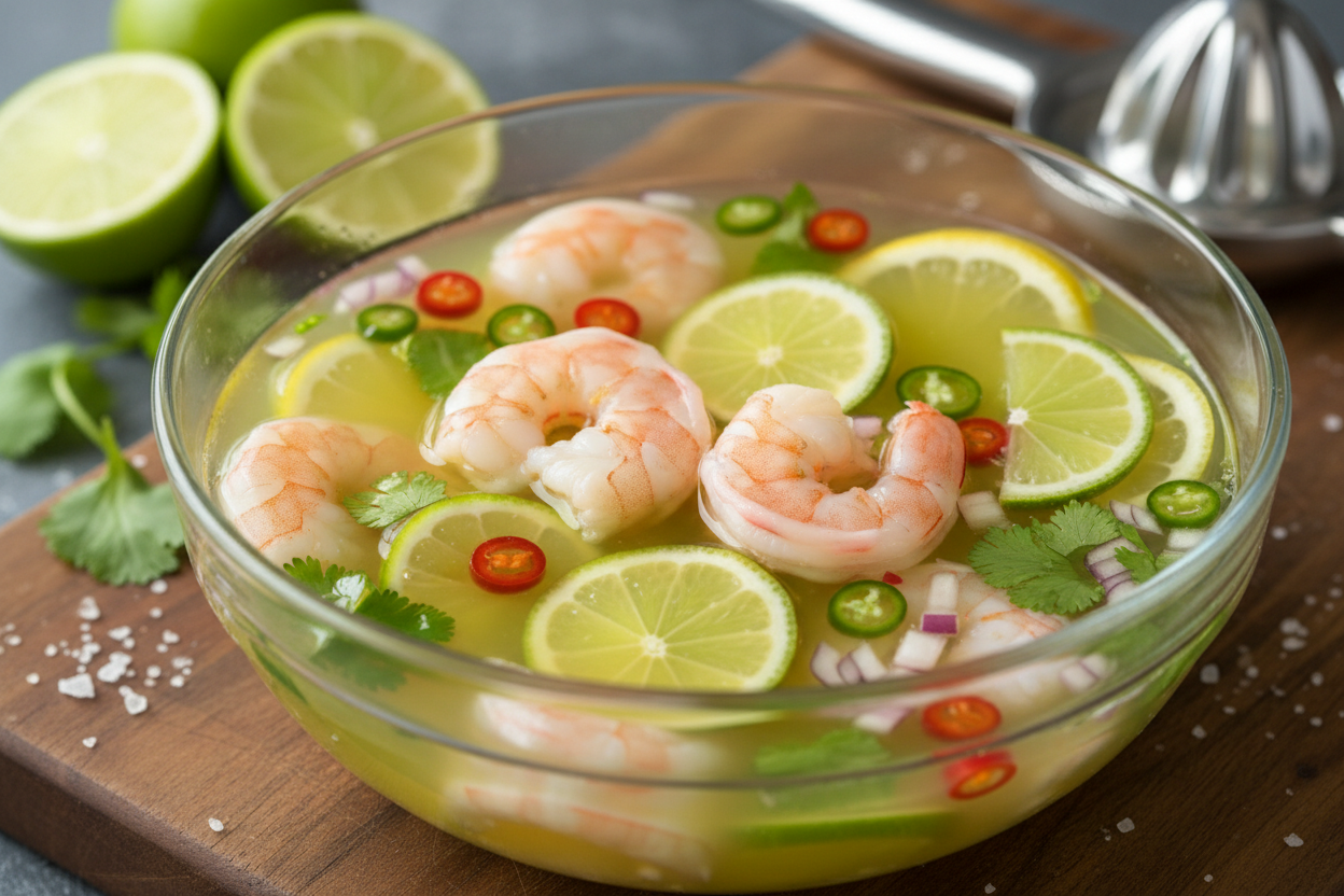 Authentic Shrimp Ceviche Recipe preparation step 1