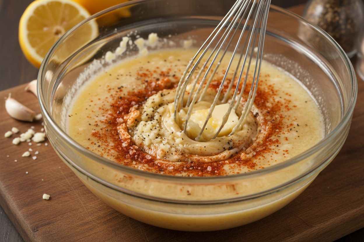 Baked Lemon Garlic Cod Recipe with Butter Sauce preparation step 1