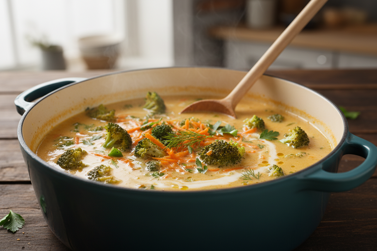 Broccoli Cheddar Soup preparation step 2