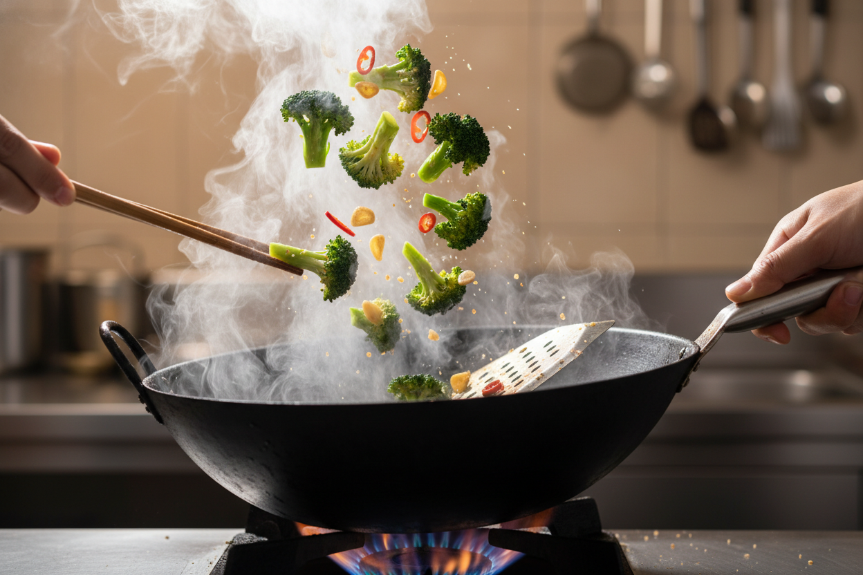 Broccoli Stir-Fry with Garlic Sauce preparation step 1