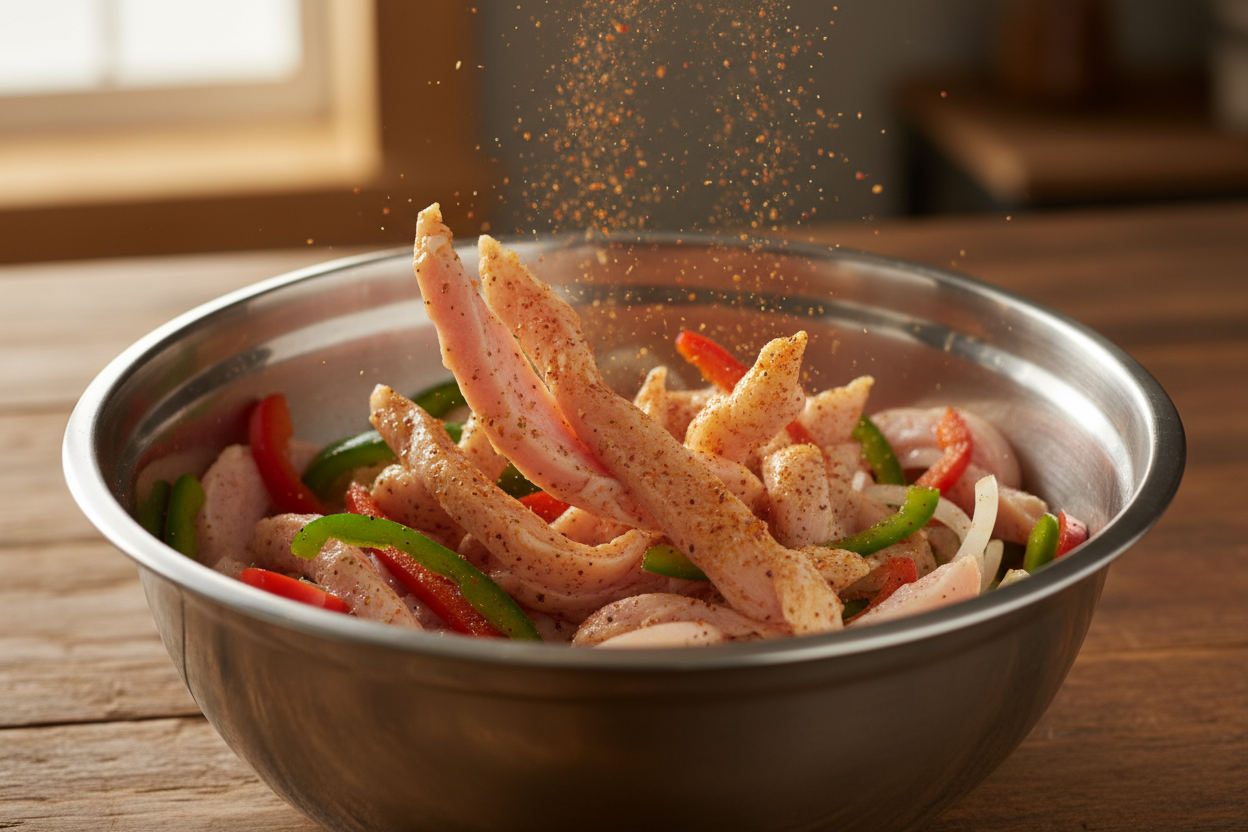 Chicken Fajita Bowl preparation step 1