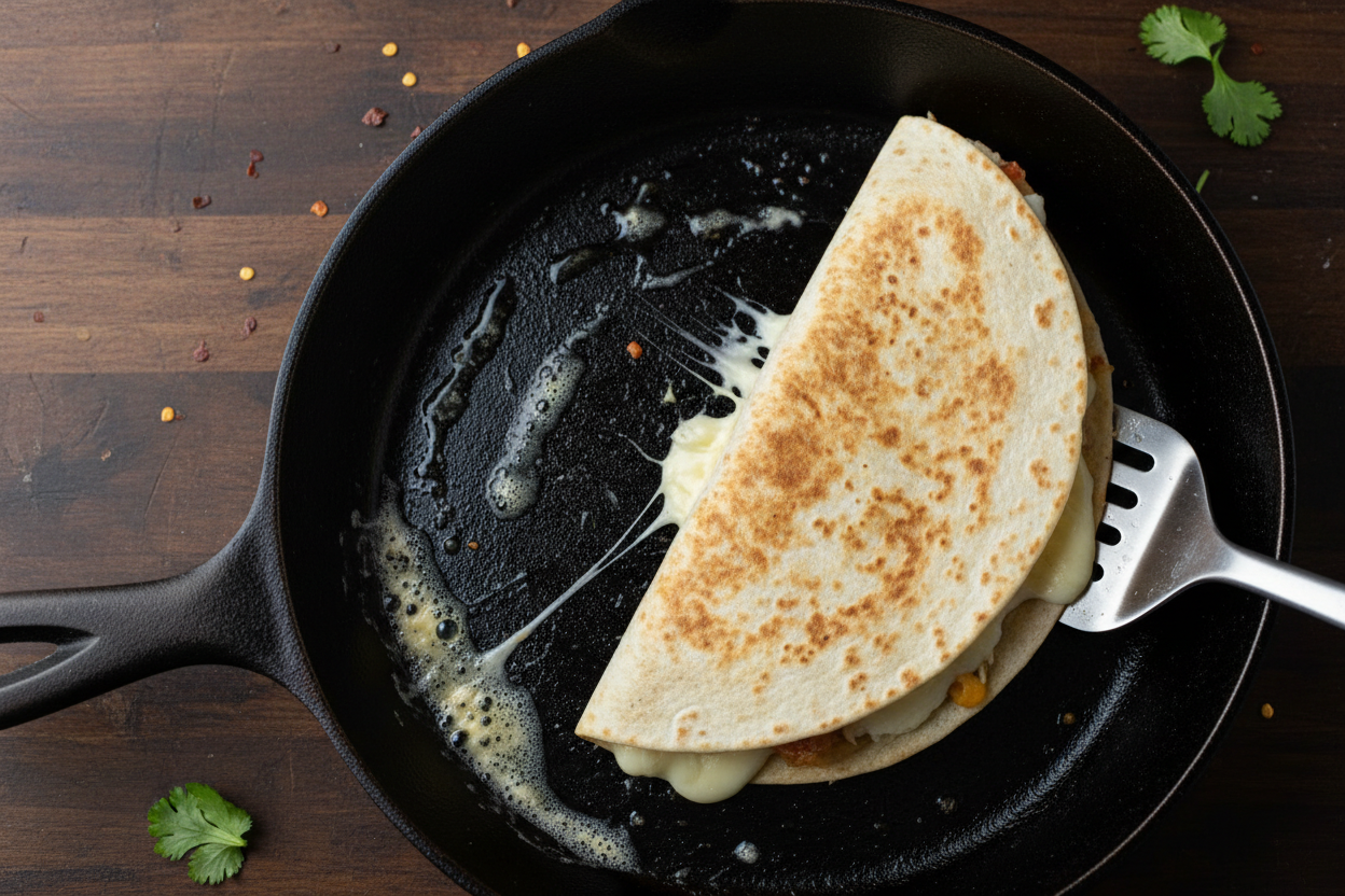 Chicken and Cheese Quesadilla preparation step 2