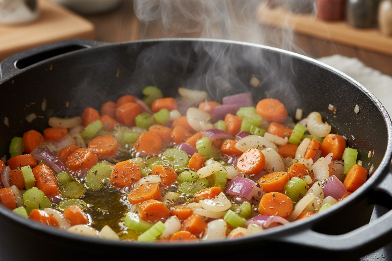Comforting Chicken Noodle Soup Made with Egg Noodles preparation step 1