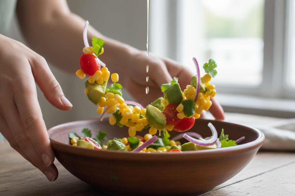 Corn and Avocado Salsa preparation step 2