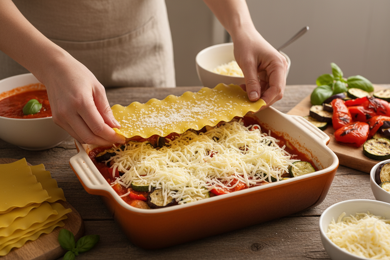 Cozy Roasted Vegetable Lasagna Recipe preparation step 2