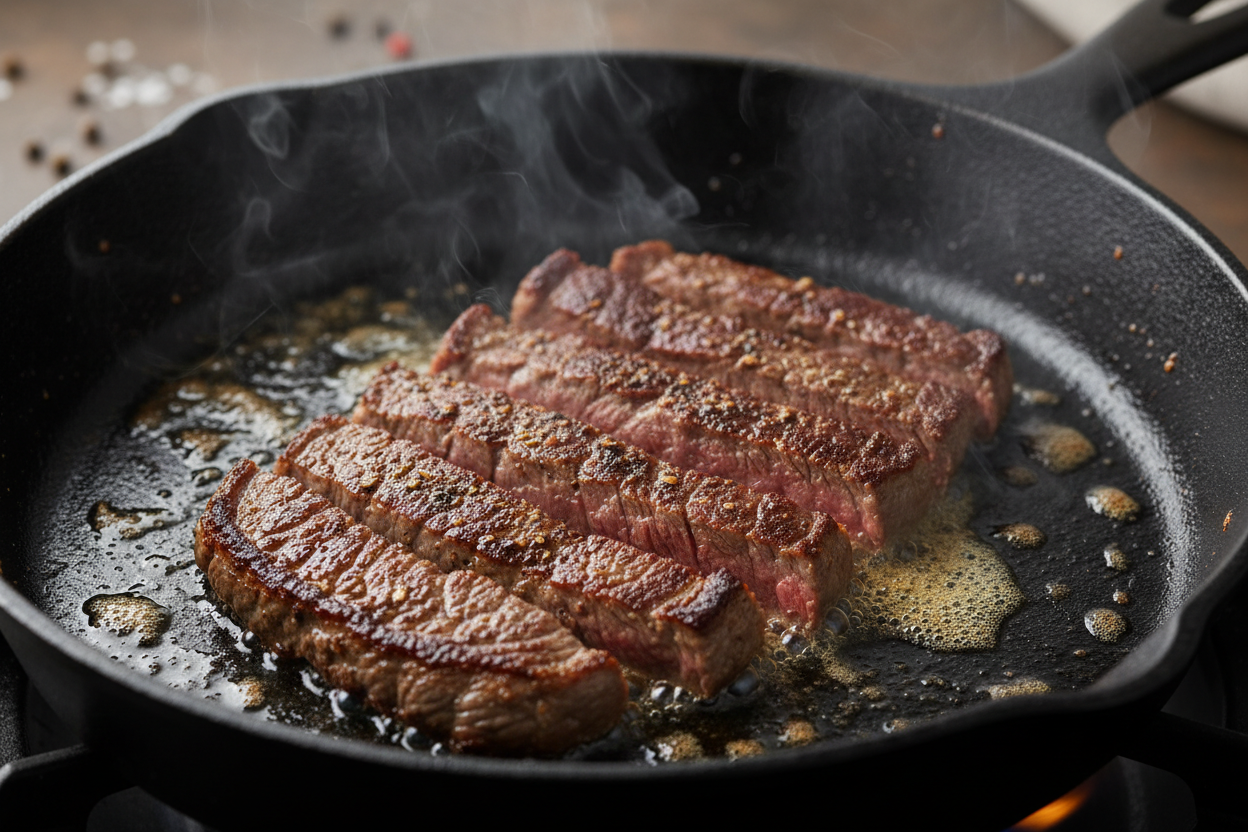 Creamy Classic Beef Stroganoff preparation step 1