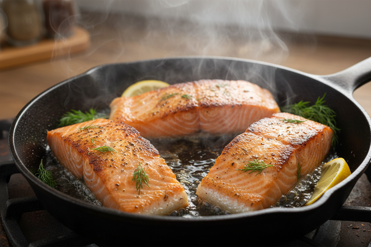 Creamy Lemon Butter Salmon preparation step 1