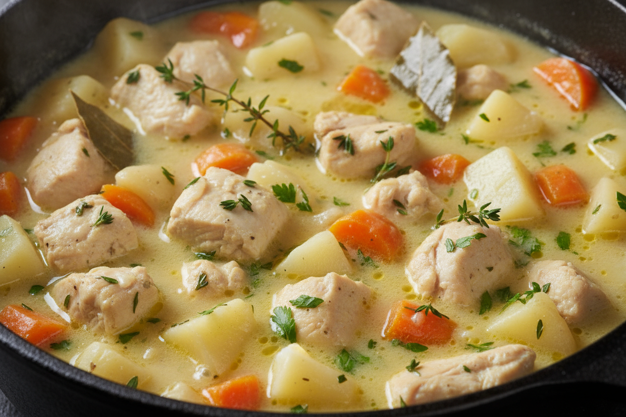 Creamy and Rich Chicken Pot Pie Soup preparation step 2