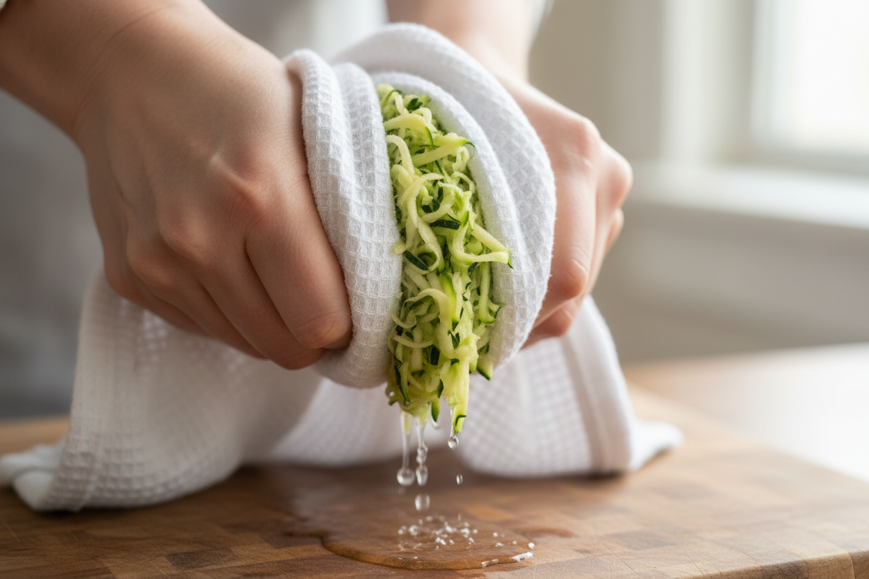 Crispy Zucchini Fritters preparation step 1