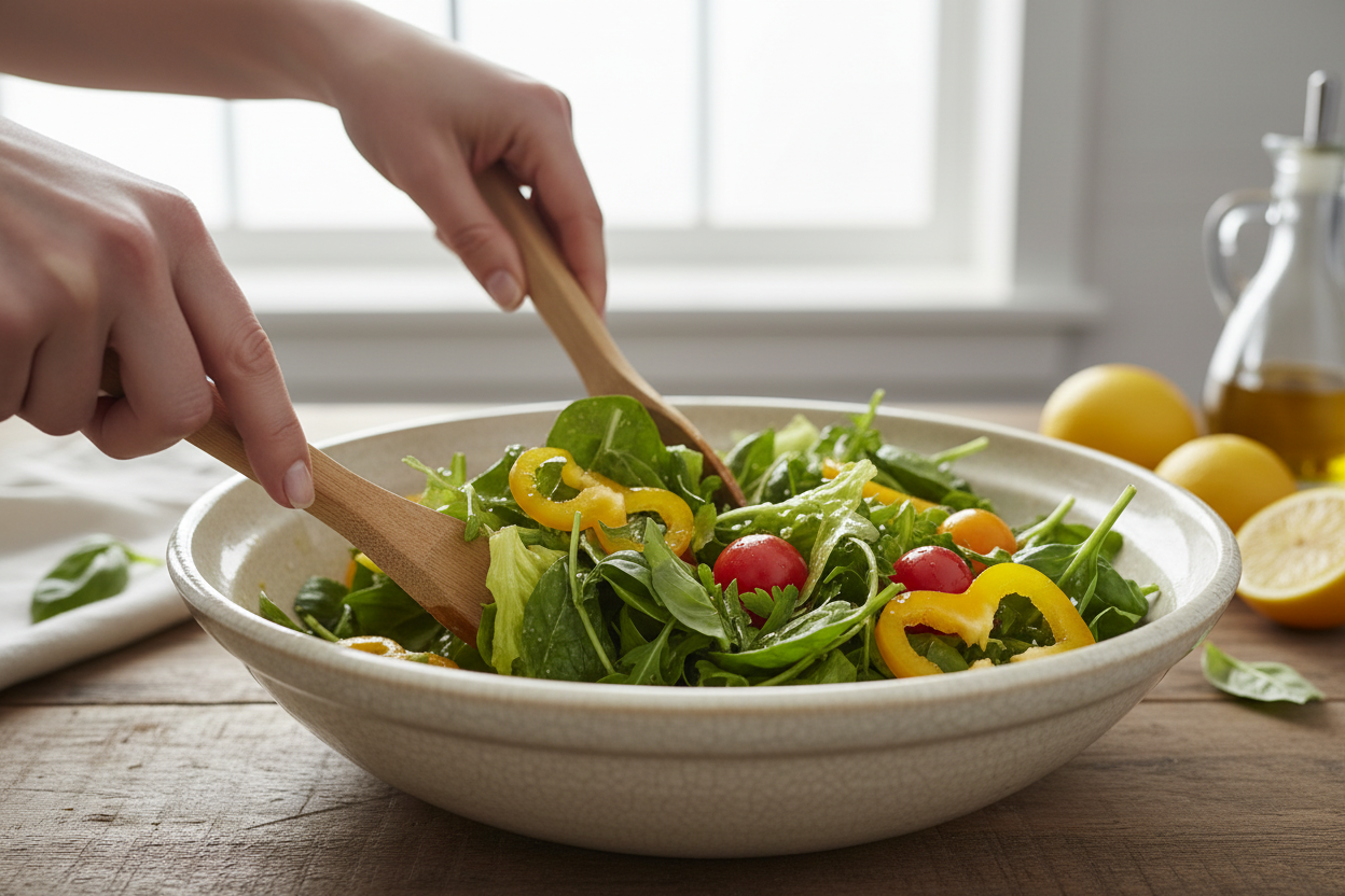 Delightful Spring Salad with Goat Cheese and Veggies preparation step 1
