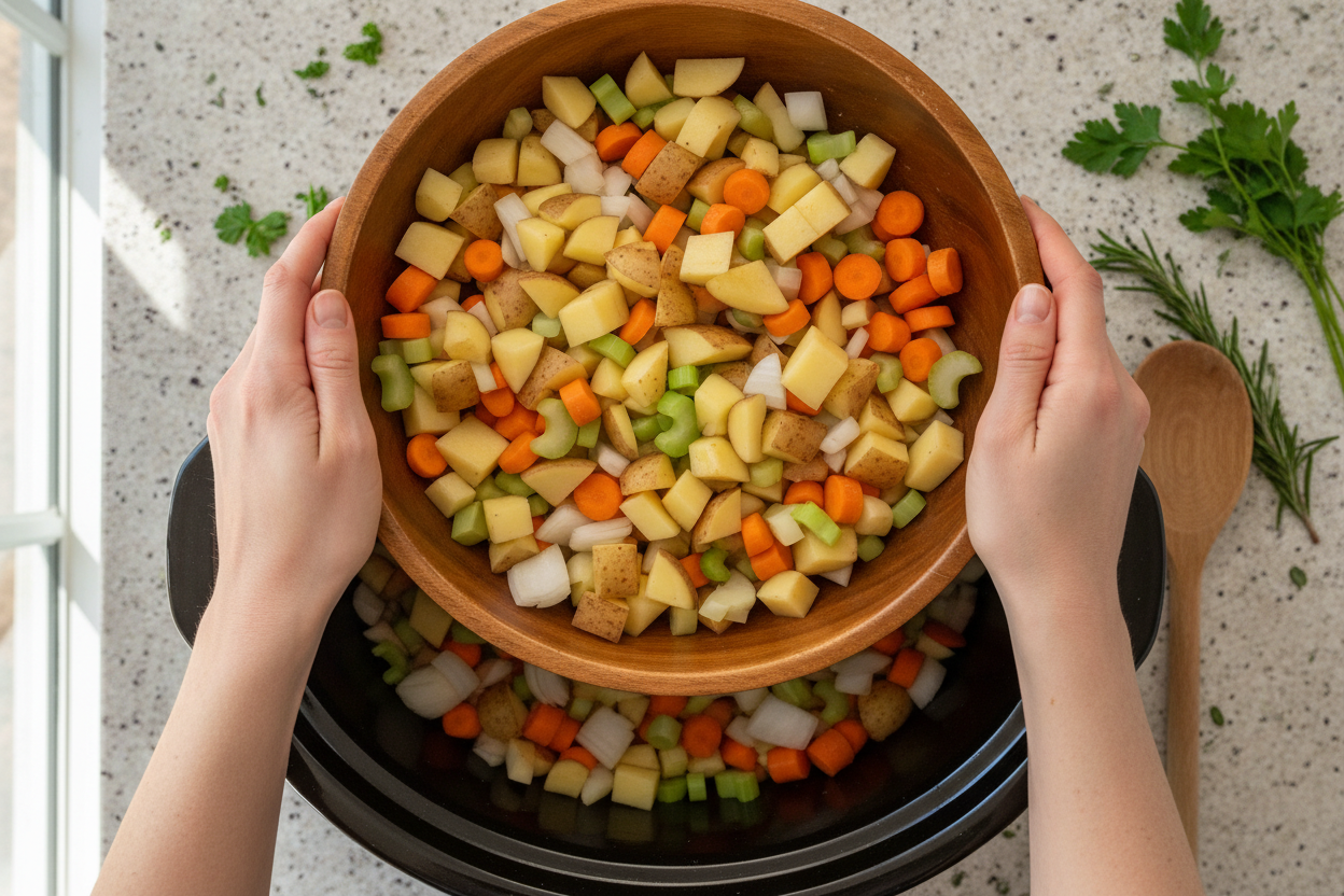 Easiest Crock Pot Beef Stew preparation step 1