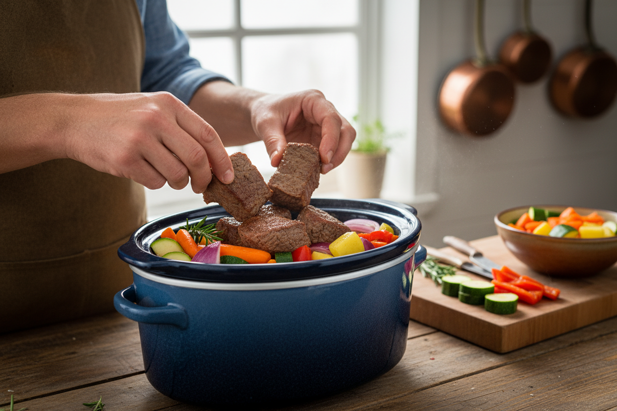Easiest Crock Pot Beef Stew preparation step 2