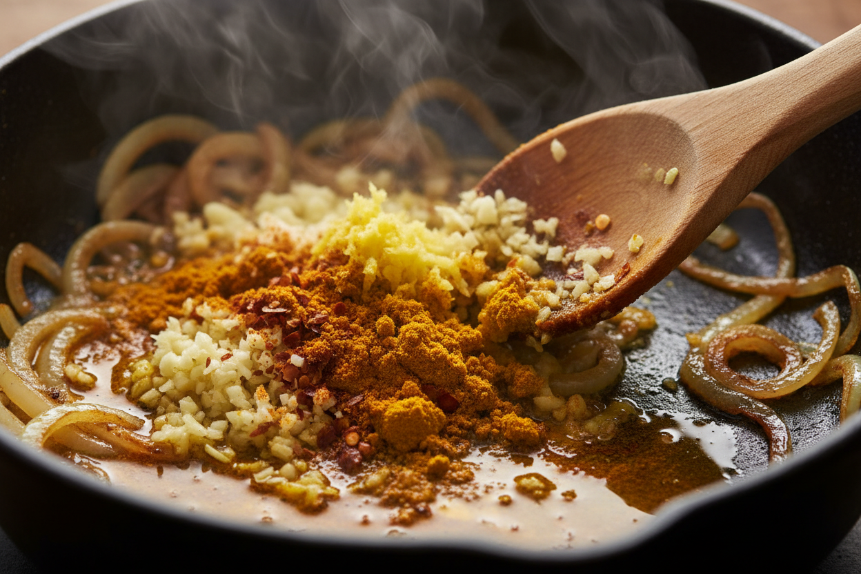 Easy 30-Minute Red Lentil Dahl preparation step 2