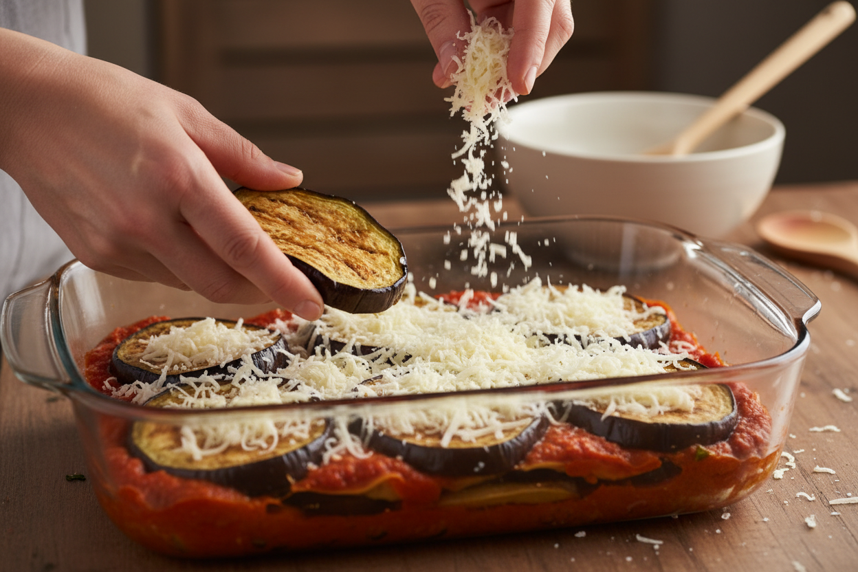 Easy Baked Eggplant Parmesan preparation step 2