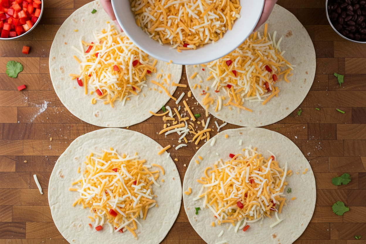 Easy Chicken Quesadilla Recipe preparation step 2