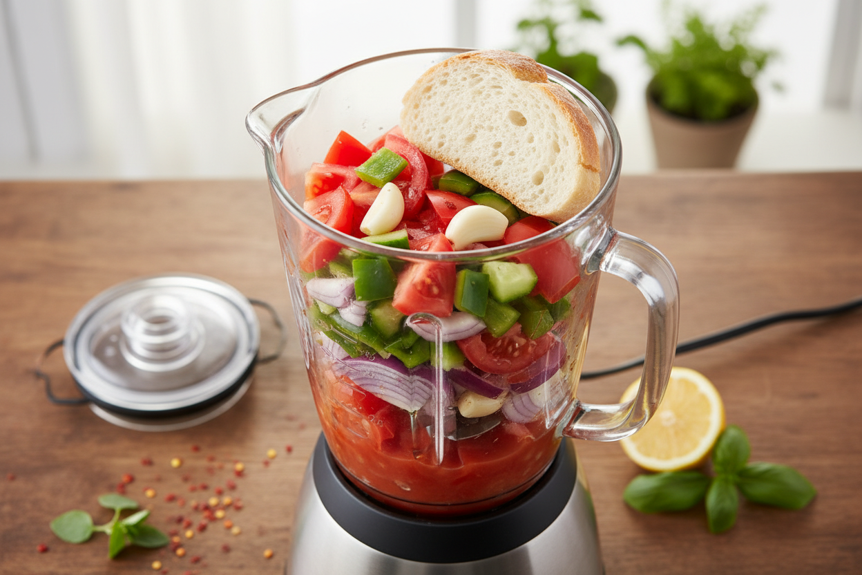 Easy Gazpacho Recipe preparation step 2