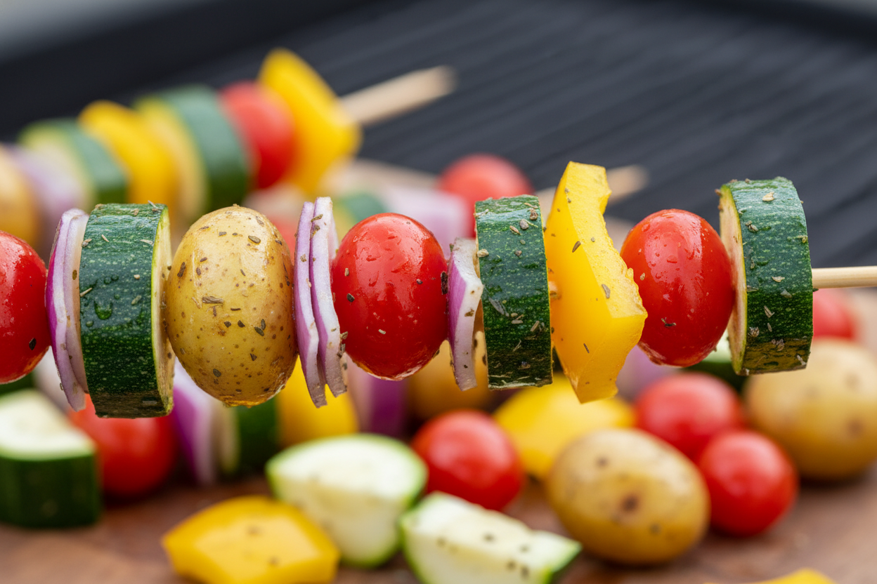 Easy Grilled Veggie Skewers preparation step 2