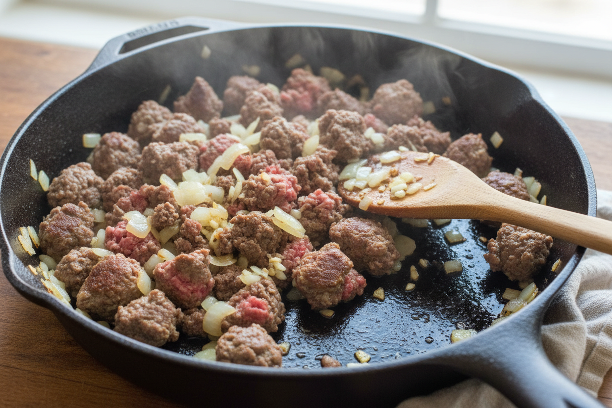 Easy Ground Beef Shepherd's Pie preparation step 2