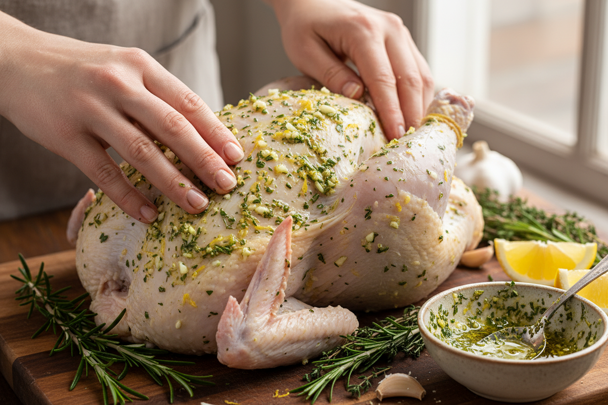 Easy Lemon Herb Roast Chicken preparation step 1