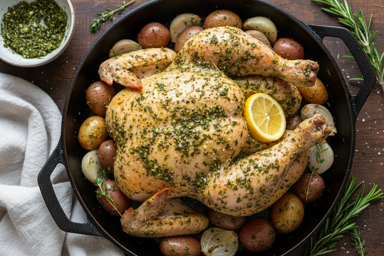 Easy Lemon Herb Roast Chicken preparation step 2