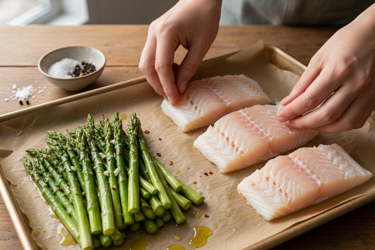 Easy Lemon Pepper Baked Cod preparation step 1